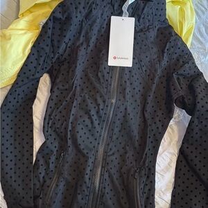 lululemon athletica Black Polka Dot Bomber Jacket